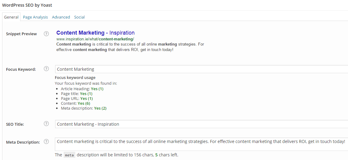 Yoast search engine optimisation onsite SEO Ireland dublin